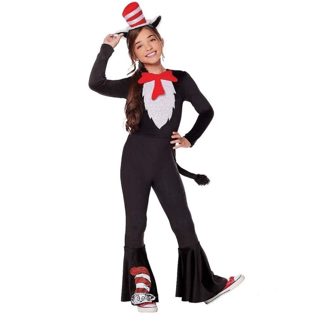 Spirit Dr. Seus Cat In The Hat Jumpsuit Child Size Medium